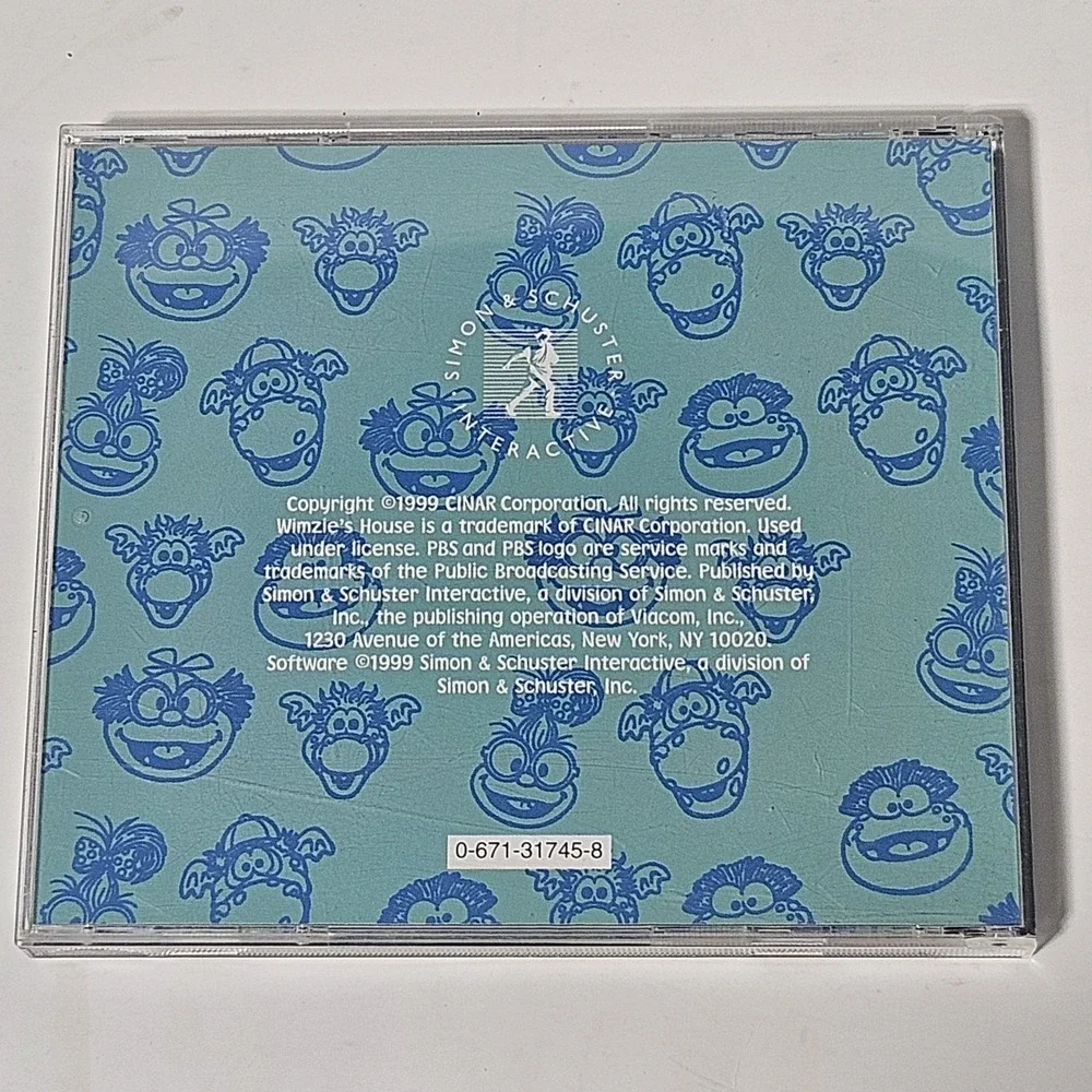 Wimzie's House Play Along‎ With Wimzie Kids Computer PC Game 1999 CD-ROM Vintage